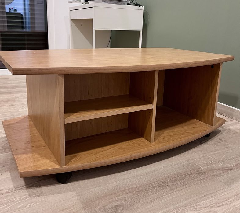 Mesa baixa movel tv com rodas