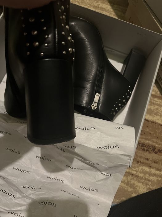 Botki Wojas skóra naturalna