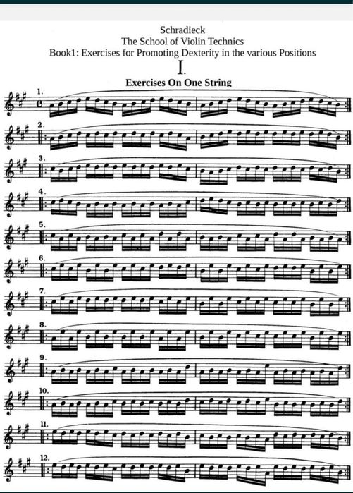 Ноты для Скрипки
Шрадик
Упражнения для Скрипки 
1 часть
2 часть
3 част