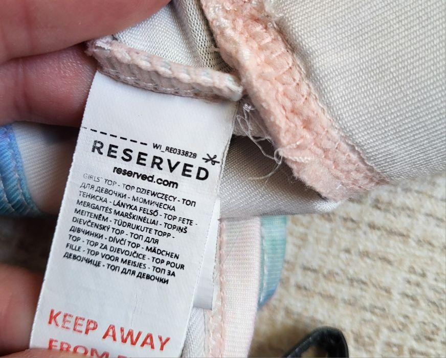 2 sportowe staniczki dziewczęce Reserved 134-140