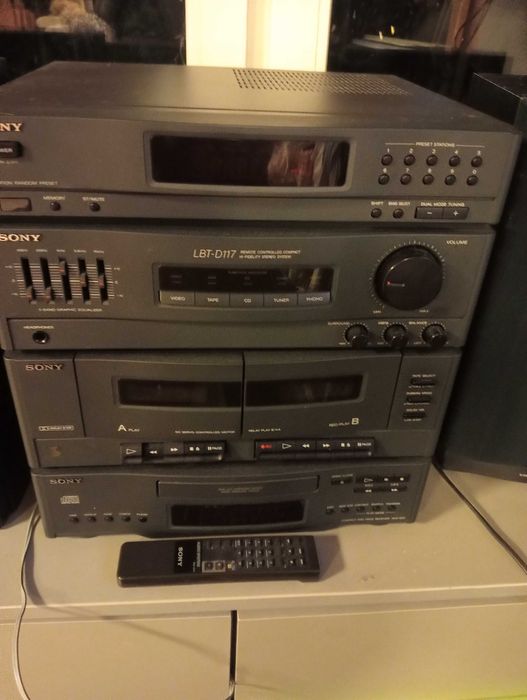 Wieża Sony CD 2 kasety radio głośniki LBT-D117