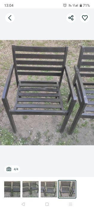 Krzesełka drewniane zewnętrzne