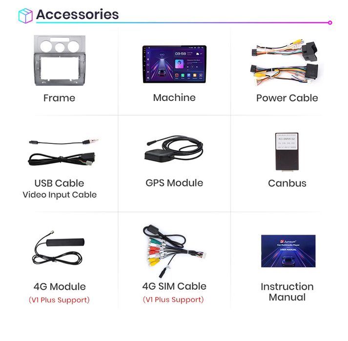 Rádio 10" Android Volkswagen TOURAN 2003-10 CARPLAY WIFI GPS 2/32GB