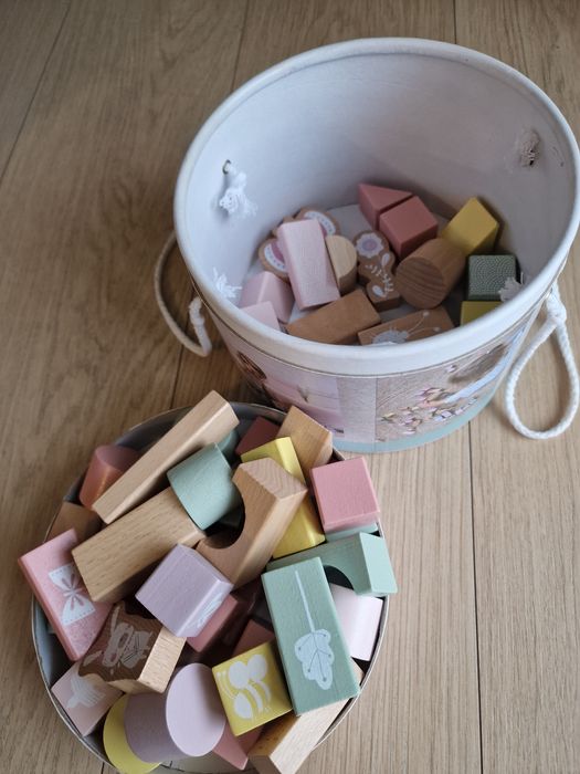 Little Dutch Drewniane Klocki Róż Zestaw  różowe