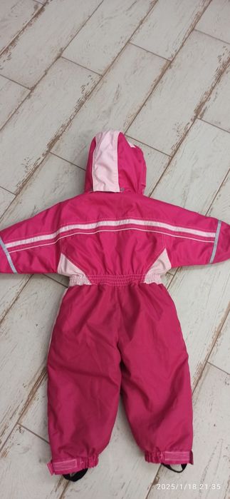 Zimowy ciepły kombinezon zimowy 2w1 z podpinką 2lata dziewczynka 92