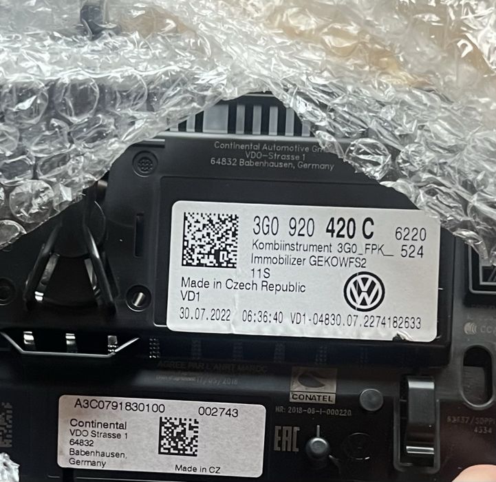 Щиток приборів Тігуан Панель приборів Tiguan USA 2018–2024