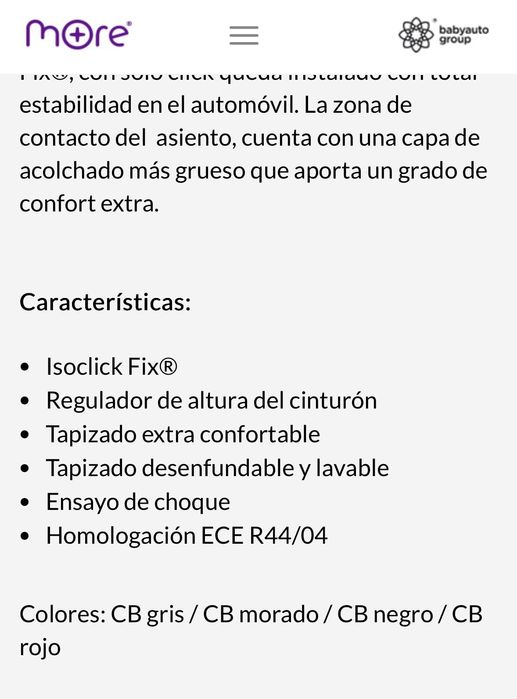 MORE assento Isofix