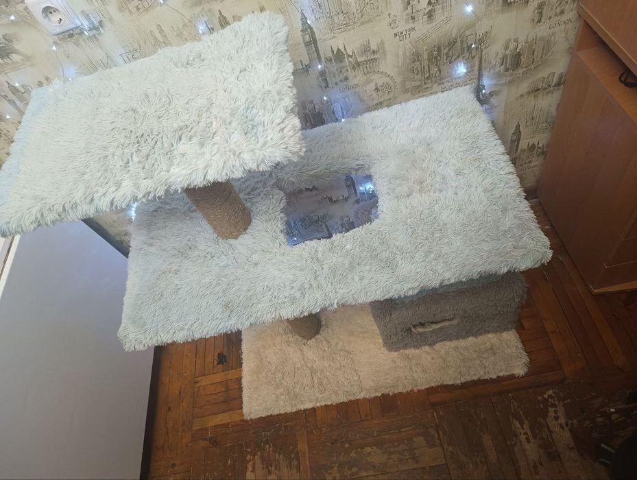 Домик для кошки кота когтеточка для кота будка