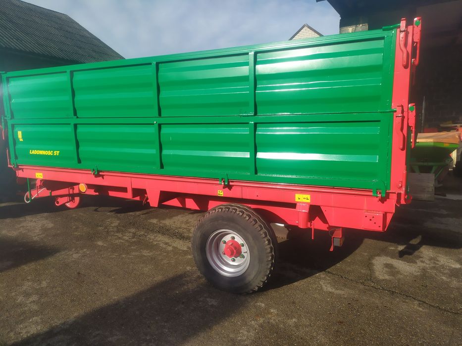 Przyczepa 2 osiowa sztywna , jednoosiowa wywrotka 6.5 t. NOWA