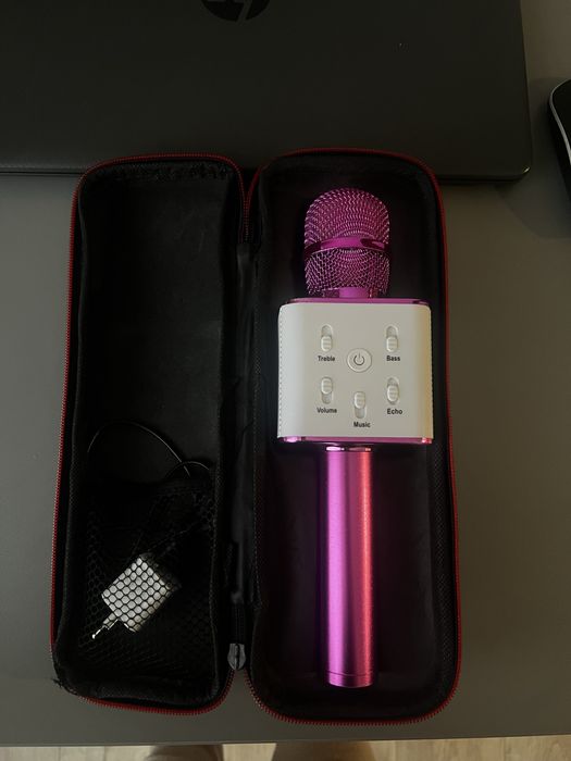 Микрофон Star voice q9 pro рожевий бездротовий