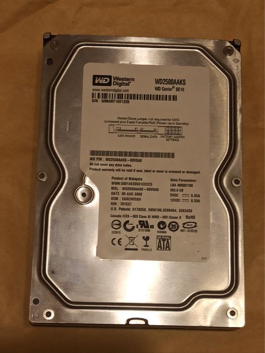 Жорсткий диск HDD Western Digital Caviar SE16 WD2500AAKS