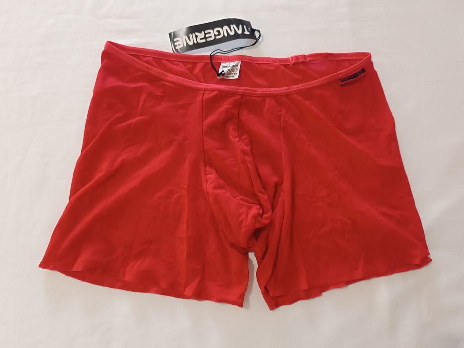 Boxer Vermelho Transparente. Homem. Tamanho S - M