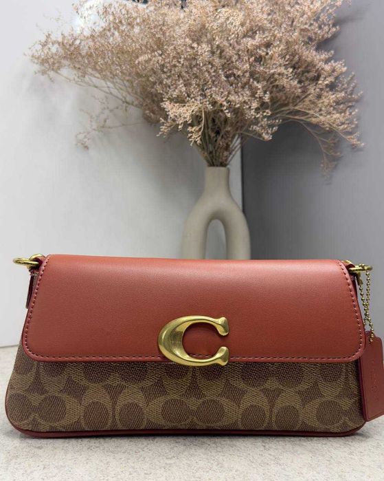 Сумка Coach Jet кросбоді коричнева/Женская кожаная сумка Коуч оригинал