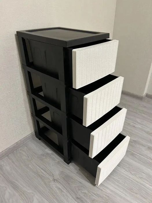 Комод ротанг пластиковый тумба Пластиковий комод ящик 4 яруси