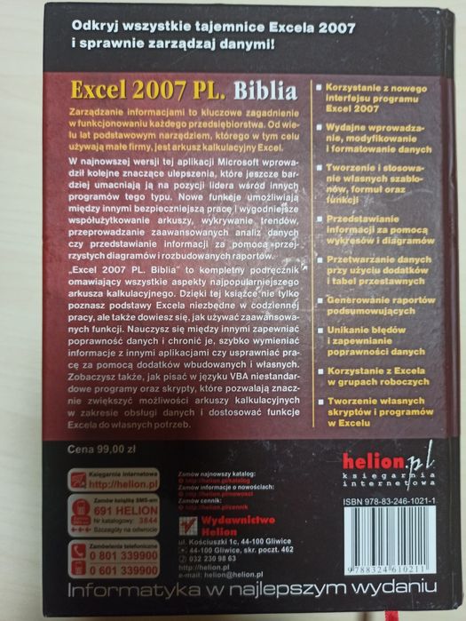 Excel 2007 PL Biblia + płyta CD