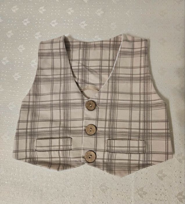 Komplet na chrzest rozmiar 74 dla chłopca zimowy ocieplane kurtka