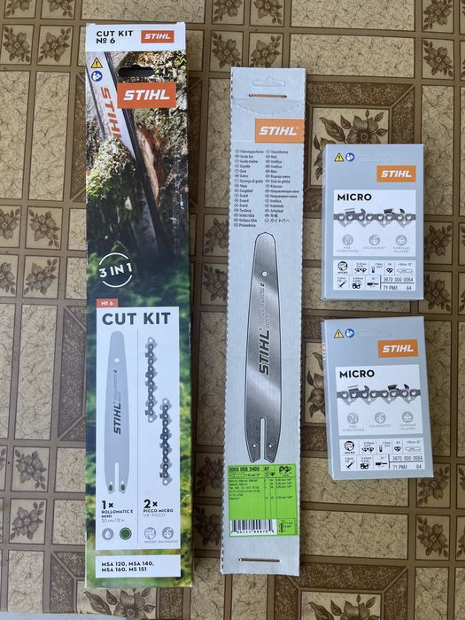 STIHL Cut Kit N6 оригінал новий запакований шина + 2 ланцюги