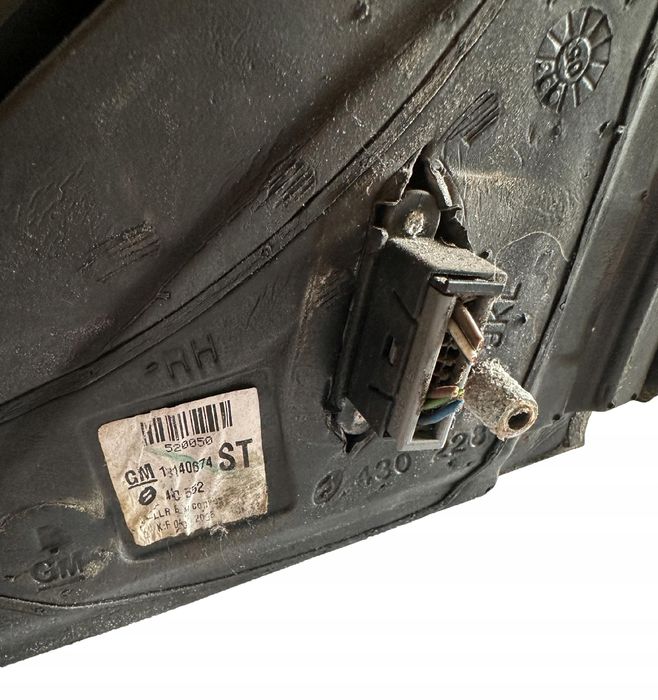 Lusterko Prawe Elektryczne 5 Pin Czarne Opel Astra H Gtc