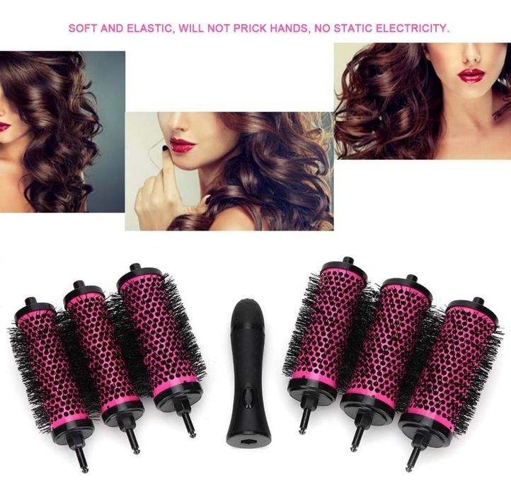 Zestaw szczotek do włosów z odpinanymi rolkam