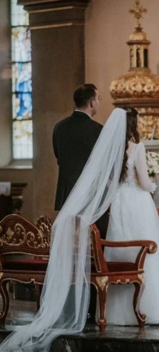 Welon ślubny długi, stan bardzo dobry