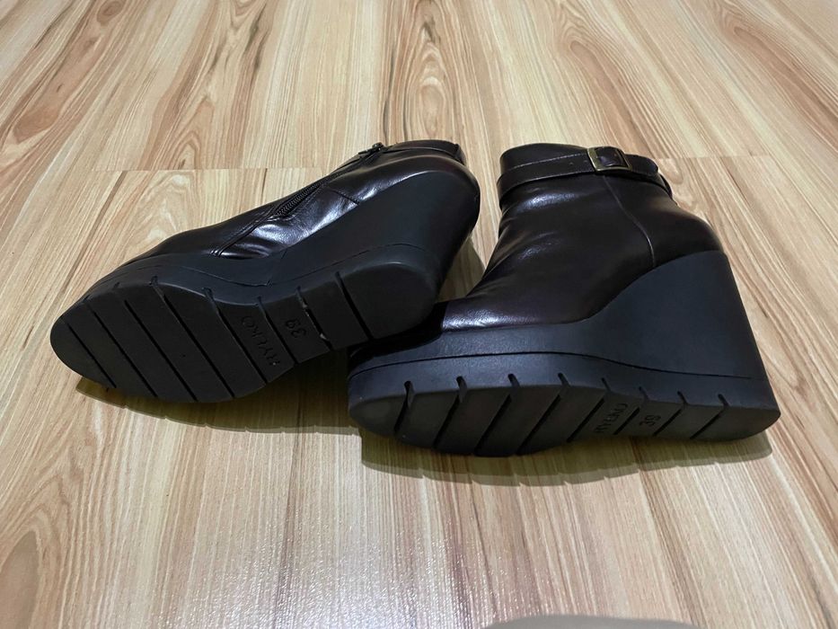 ryłko buty botki rozmiar 39 ciemny brąz zimowe