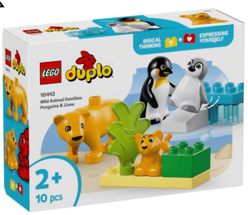 10442 Duplo - Rodziny dzikich zwierząt: pingwiny i lwy