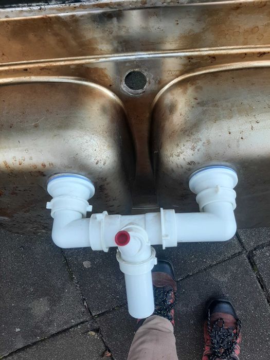 nierdzewka solidne zlewy dwukomorowe