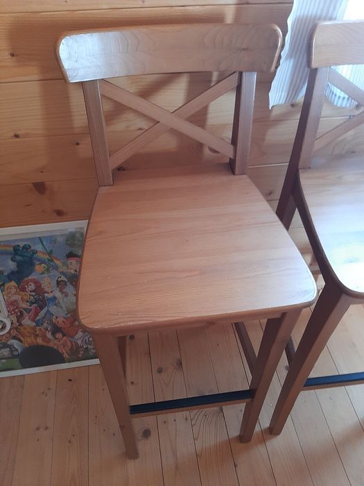 Cadeira/ Banco alto Ikea Cor Madeira Clara - Excelente Estado