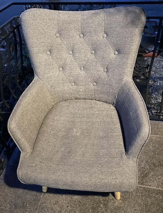 Fotel szary tkaninowy