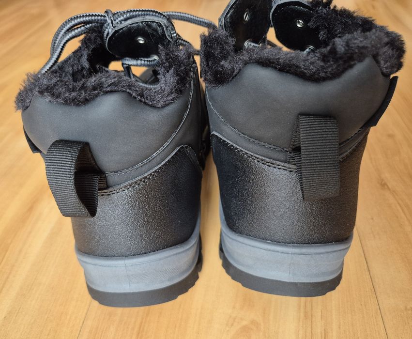 Czarne buty męskie ocieplane - Cabin shoes r.41