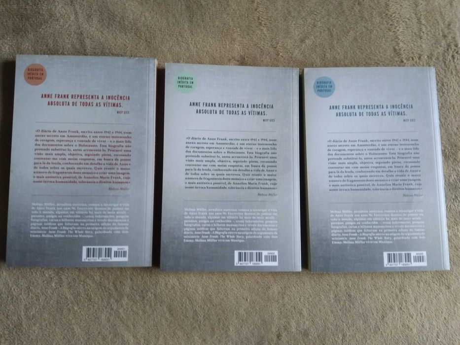 Coleção 3 livros a Biografia de Anne Frank