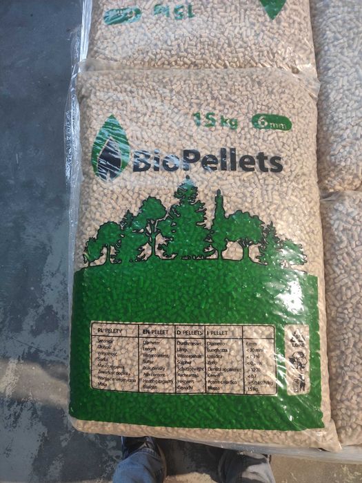 Pellet drzewny 6mm sosna + świerk 975 kg