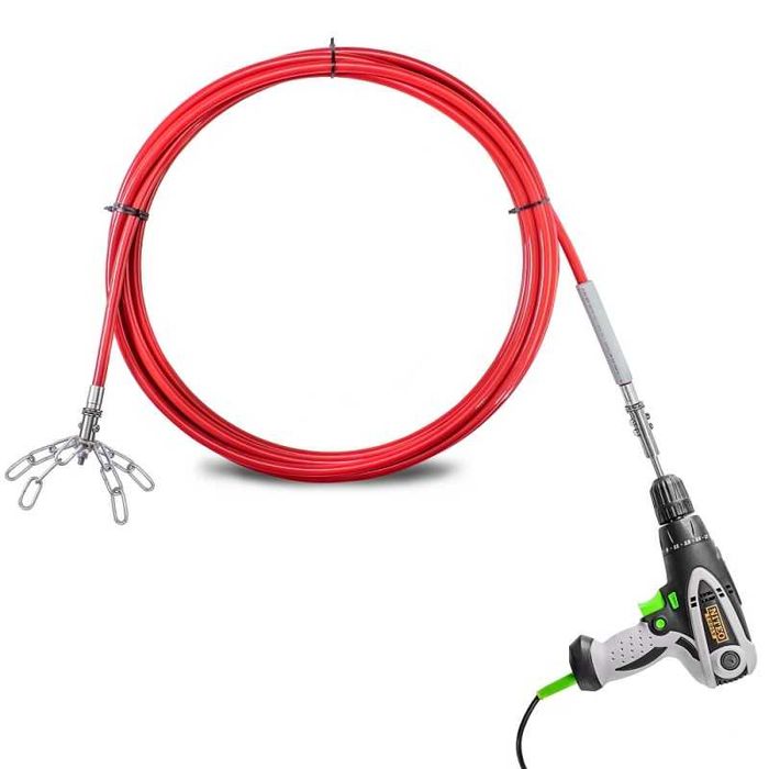 Lanca do czyszczenia komina mechaniczna, żmijka, urządzenie 10m