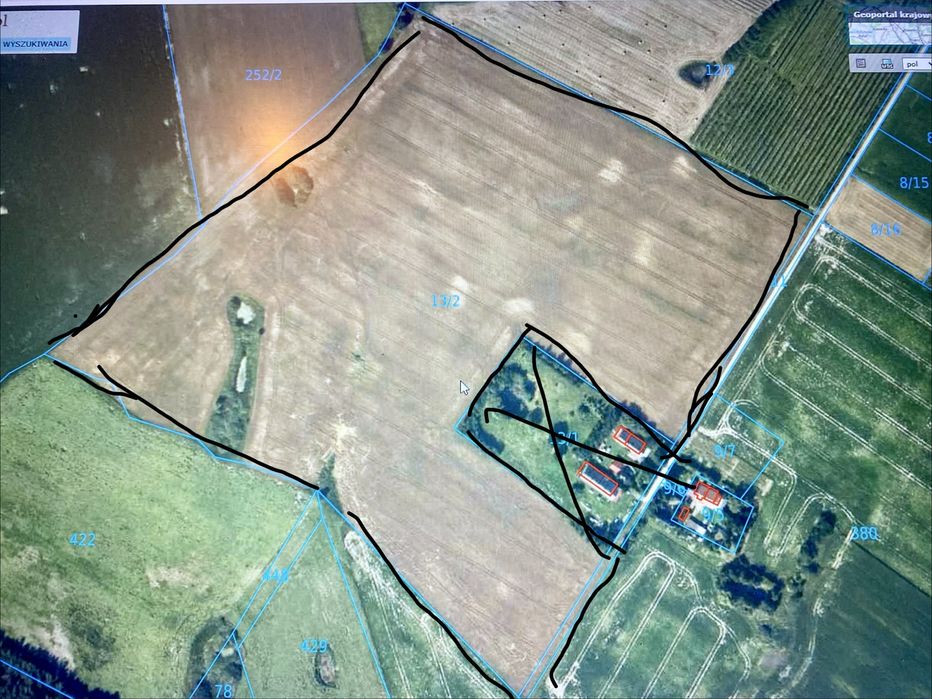 Dzialka rolna 11,56 ha-sprzedam