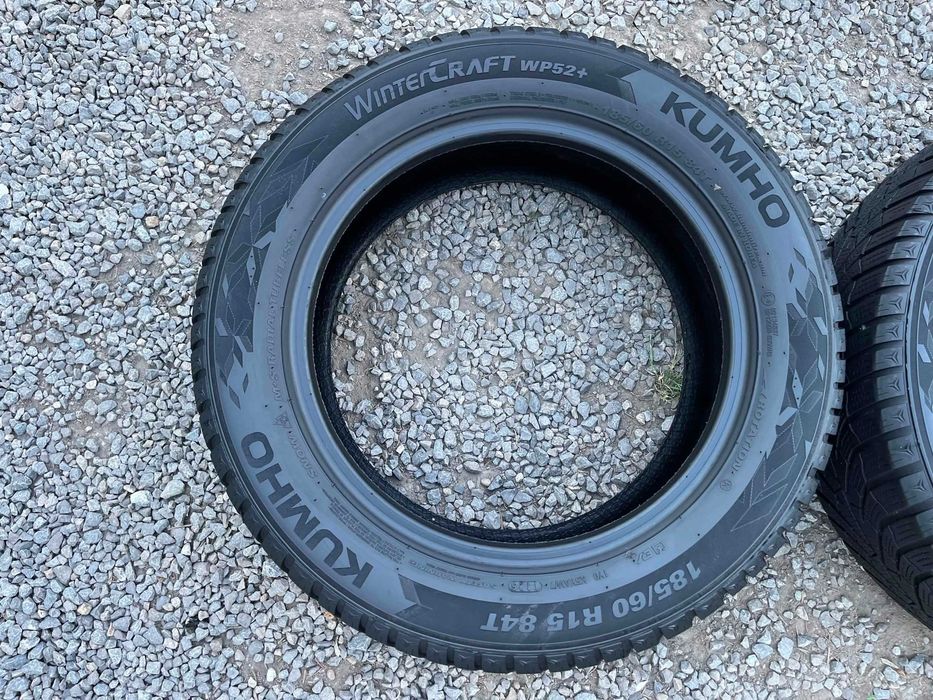 Opony 185/60R15 Kumho Wintercraft WP52+ Zima 2sztuki 8,06mm bieżnika