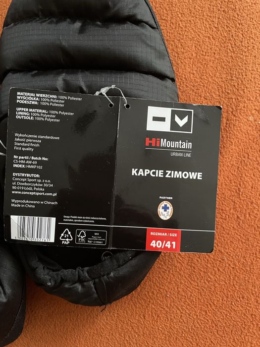 Kapcie zimowe damskie/męskie.