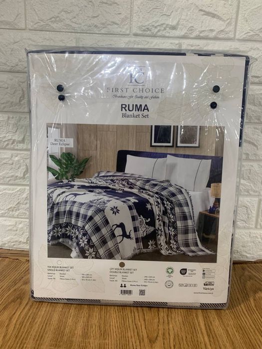 Супер  Акція! Комплект тепла постільна білизна з пледом Туреччина