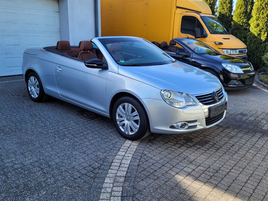 VW Eos 1,4TSI klimatronik NAVI elektryka brązowe skóry panorama 129tys