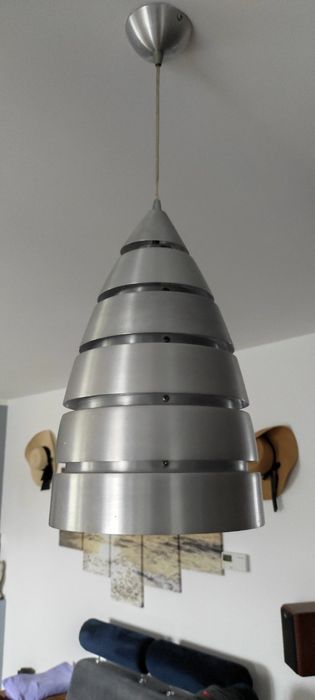 Lampy 2 szt. wiszące aluminium szczotkowane