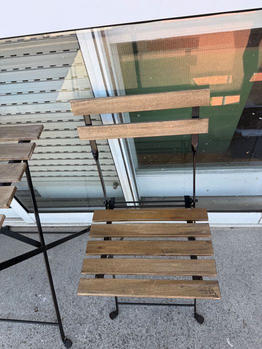 Conjunto De Jardim Com Mesa De Bistrô De Madeira