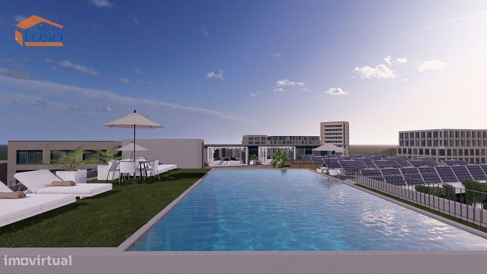 Armação de Pera T0 +1 Novo varanda garagem e piscina na cobertura