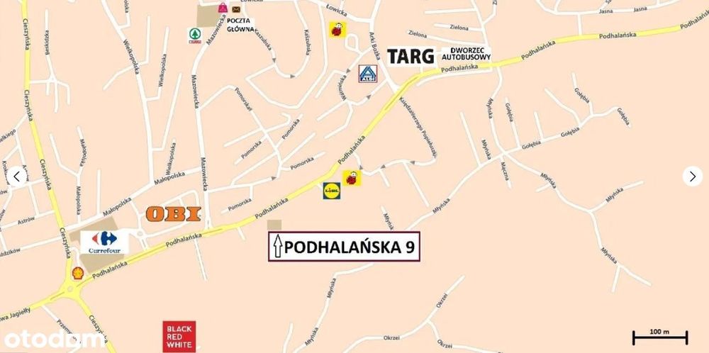 Ścisłe centrum przy głównej drodze z parkingiem
