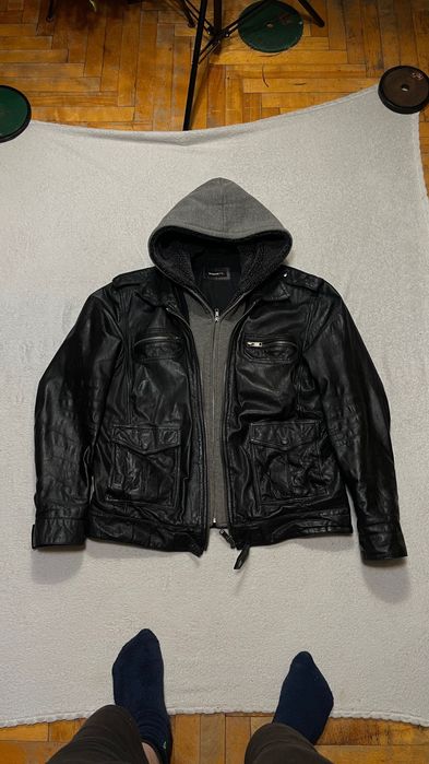 Шкіряна куртка бомбер XL натуральна шкіра чоловіча