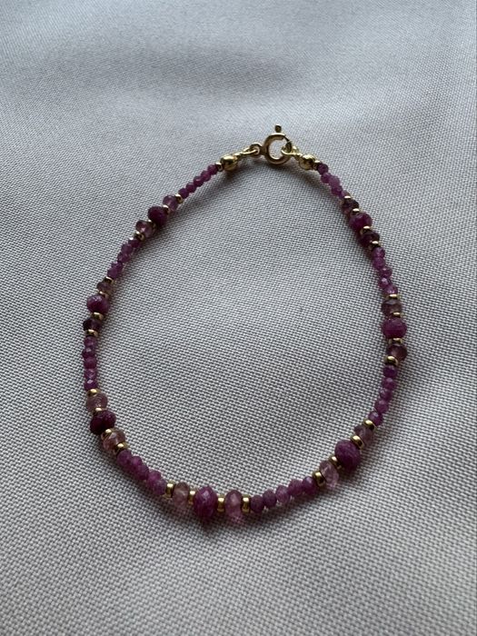 Bransoletka z rubinem AG925