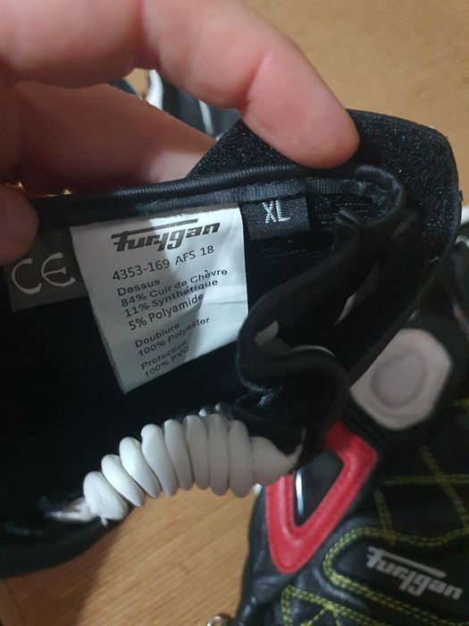 Luvas motard em pele Furygan AFS 18  tamanho xl