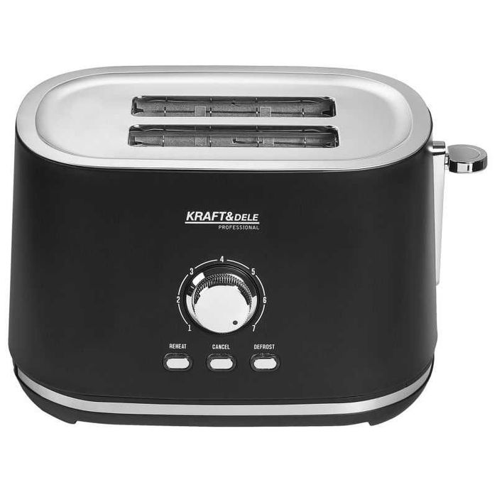 TOSTER ELEKTRYCZNY 1000W 7 poziomów 2 kromki czarno-srebrny KD4156