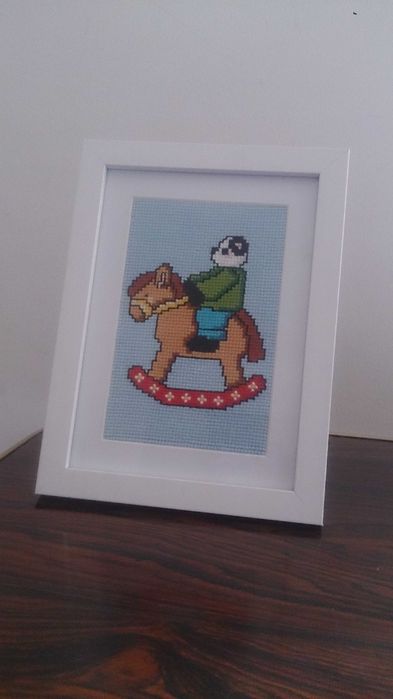 Single Cross-Stitch Wall Art for a Child's Room