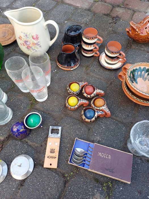 Talerze wazony porcelana porcelit szkło kryształ filiżanki kubki PRL