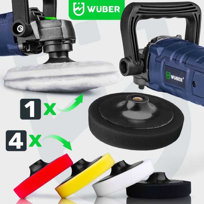 POLERKA SAMOCHODOWA Rotacyjna 2300W Regulacja Obrotów Zestaw WYPRZEDAŻ