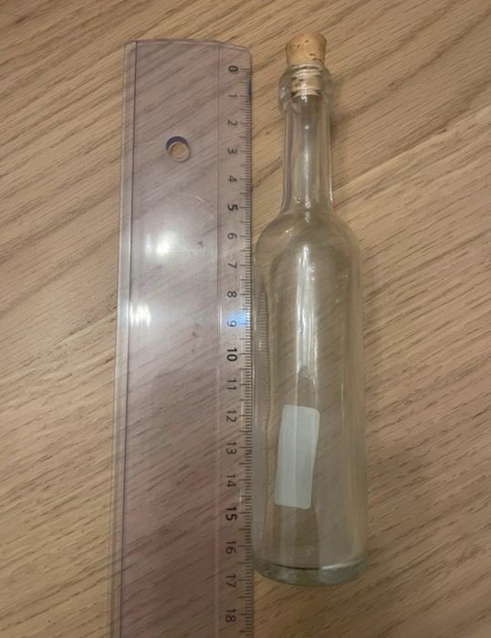 Lote de 19 Garrafas de Vidro 50ml com Rolha de Cortiça (16cm)
